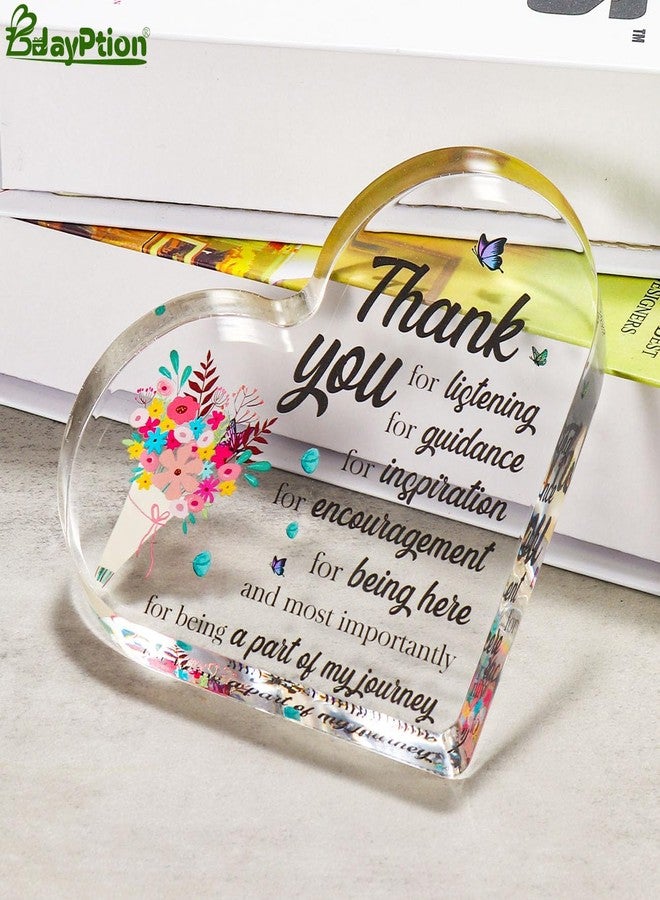BdayPtion Christmas Thank You Boss Teacher Gifts for Women, Xmas Principal Teacher Appreciation Gift, Coworker Boss Lady Therapist Supervisor Mentor Secretary Gift Acrylic Plaque Office Desk Decoration - Image 3